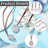 6Pcs 3 Styles Crystal Holder Cage Necklace MAK-SC0001-41P-4