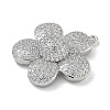 Rack Plating Brass Micro Pave Clear Cubic Zirconia Pendants KK-G515-63P-01-2