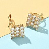 Brass Micro Pave Clear Cubic Zirconia Clip-on Earrings EJEW-A132-02C-G-3