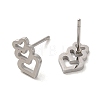 304 Stainless Steel Stud Earrings EJEW-P244-10P-2