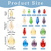 30Pcs 15 Styles Transparent Glass Pendants GLAA-TA0001-34-3