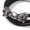 Braided Microfiber Leather Multi-strand Bracelets BJEW-B096-06I-2