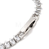Brass Pave Clear Cubic Zirconia Horse Eye Link Bracelets BJEW-B094-03A-P-3