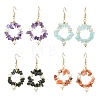 Natural Gemstone Beaded Dangle Earrings EJEW-JE07215-2