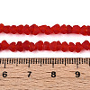 Frosted Transparent Glass Beads Strands GLAA-N016-4mm-08-4