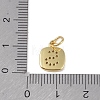 Rack Plating Brass Micro Pave CLear Cubic Zirconia Charms KK-E110-14G-S-3