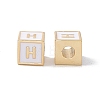 Rack Plating Brass Enamel Beads KK-B060-04G-04H-1