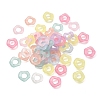 Frosted Transparent Acrylic European Beads AC-CBA9284-04-1