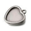 304 Stainless Steel Pendant Cabochon Settings STAS-F365-01B-P-2