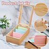 1Pc 4 Grids Rectangle Wood Food Card Storagge Boxes with Visible Window AJEW-DC0003-95-3