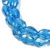 Transparent Electroplate Glass Beads Strands EGLA-N013-T8mm-B17-3