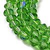 Transparent Electroplate Glass Beads Strands GLAA-F029-3mm-D03-3