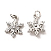 Rack Plating Brass Micro Pave Cubic Zirconia Charms KK-E081-15P-1