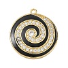Brass Micro Pave Clear Cubic Zirconia Pendants CU-CBA4231-04C-G-1
