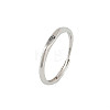 Rhodium Plated 925 Sterling Silver Adjustable Rings RJEW-S397-01P-02-4