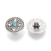 Zinc Metal Alloy & Natural Turquoise Buttons BUTT-WH0057-001A-AS-2