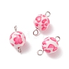 Spray Painted Opaque Resin Connector Charms PALLOY-JF01717-1
