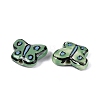 Hand Painted Butterfly Porcelain Beads PORC-Q006-04A-2