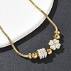 European Style Polymer Clay Rhinestones & 201 Stainless Steel Beaded Bracelets BJEW-G765-01G-02-2