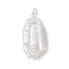 Natural Keshi Pearl Pendants PALLOY-JF04812-02-3