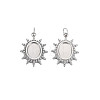 304 Stainless Steel Pendant Enamel Settings STAS-N097-187P-1