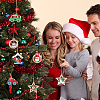 22Pcs 11 Style Christmas Theme Natural Wood Big Pendants WOOD-CA0001-51-7