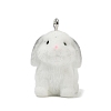 Animal Theme Flocky Opaque Resin Pendants RESI-H042-01P-09-2