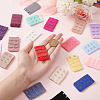 40Pcs 20 Colors Polyester 3 Rows x 2 Hooks Underwear Bra Extenders FIND-BC0004-27-3