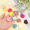 15Pcs 15 Colors Food Grade Eco-Friendly Silicone Beads SIL-CA0001-99-4