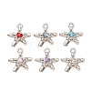 Alloy Rhinestone Pendants RB-CBAA597-02P-1