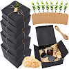 8Pcs Square Folding Kraft Paper Mailer Boxes CON-CP0001-018B-1