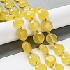 Natural Yellow Agate Beads Strands G-NH0004-043-2