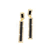 Alloy & Rhinestone Dangle Stud Earrings FS-WG55776-01-5