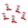 5Pcs Boot Baking Paint Glass Enamel  Beads LAMP-TADJ0001-08D-3