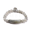 Natural Labradorite Beads Charm Bracelets BJEW-K164-B03-1