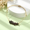 Natural Garnet Chips Braided Bead Bracelets BJEW-JB09851-01-2
