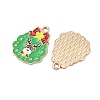 Christmas Alloy Enamel Pendants FIND-I067-02KCG-11-2