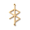 304 Stainless Steel Amulet Rune Love Peace Connector Charms STAS-S149-09G-1