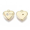 Brass Micro Pave Cubic Zirconia Charms KK-N232-61-NF-2