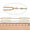 304 Stainless Steel Enamel Dapped Chain Oval Link Chains CHS-K021-15G-09-3