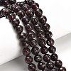 Natural Lepidolite/Purple Mica Stone Beads Strands G-H335-B03-8mm-A-1
