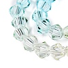 Gradient Color Baking Paint Glass Bead Strands DGLA-A039-T4mm-A07-3