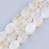 Natural White Agate Beads Strands G-S359-127-1