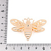 Brass Crystal Rhinestone 3D Bee Connector Charms KKC-T003-03KCG-3