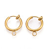 PVD Vacuum Plating 316 Surgical Stainless Steel Clip-on Hoop Earrings X-STAS-S101-13mm-01G-1