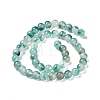 Faceted Rondelle Dyed Natural White Jade Bead Strands G-D073-01B-4