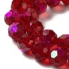 Electroplate Transparent Glass Beads Strands EGLA-A035-T10mm-L07-3
