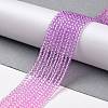 Transparent Gradient Color Glass Beads Strands GLAA-G101-2mm-15-4