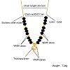 Stainless Steel Crystal Rhinestone Flat Round Pendant Glass Beaded Necklaces for Women GE4228-5-1
