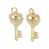 Valentine's Day Brass Micro Pave Clear Cubic Zirconia Pendants KK-K420-02A-G-1